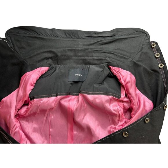 CARLO PIK Women's Black Tailored Punk Statement Jacket Milan Street Style Sz 6 - Picture 13 of 13